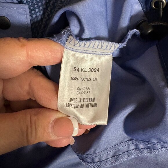 Columbia Hooded Windbreaker Womens Size XL Blue Jacket Lightweight Outdoor Wear - Picture 8 of 12